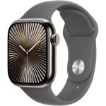 Apple watch series 10 gps + cellular - 42mm - titane natural - bracelet stone grey m / l (2024) - reconditionn ...