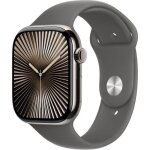 Apple watch series 10 gps + cellular - 46mm - titane natural - bracelet stone grey m / l (2024) - reconditionn ...