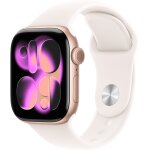 Apple watch series 11�gps - 42mm - bo�tier rose gold aluminium - bracelet light blush sport band - s ...