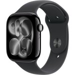 Apple watch series 11�gps - 46mm - bo�tier jet black aluminium - bracelet black sport band - s / m