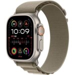 Apple watch ultra 2 gps + cellular - 49mm - bo�tier titanium - bracelet olive alpine loop l (2023) - ...