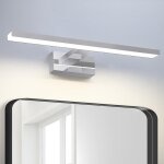 Applique led miroir homefire - aluminium et plastique - chrom� - 4000k blanc neutre ip44 - 40cm