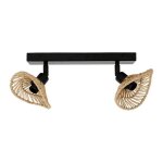 Applique rampe 2 spots orientables ozana naturel
