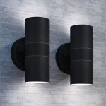 Vidaxl applique murale dextérieur 2 pcs acier inoxydable vers le bas / haut 42421 Vidaxl applique murale dextérieur 2 pcs acier inoxydable vers le bas / haut 42421