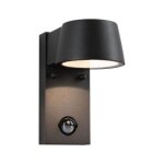 Applique murale extrieure led capea 6 w ip44 3000k alu noir avec dtecteur de mouvement