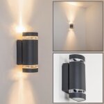 Applique murale - hofstein - tagish - gris anthracite - 2 ampoules - jardin ext�rieur