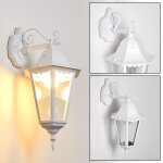 Applique murale - hofstein - hongkong frost - aluminium blanc - verre d�poli - ip44