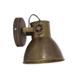 Applique murale industrielle base bois et métal couleur bronze 0000000 doré Applique murale industrielle base bois et métal couleur bronze 0000000 doré