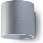 Applique murale orbis led up / down - sollux - gris - moderne - chambre - aluminium - 10x10x12 cm