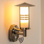 Applique murale - hofstein - forli - verre satin� - d�tecteur de mouvement - ext�rieur