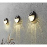 Applique murale solaire led - generique - fency - lot de 3 - �clairage ext�rieur - noir