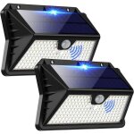 Applique murale solaire - leytn - 2pcs - 185 led - dtecteur de mouvement - tanche ip65
