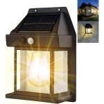 Applique murale solaire trahoo - clairage mural led 3w - capteur de mouvement - extrieur