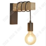Applique murale - td® - bois - noir - e27 - chambre - design contemporain Applique murale - td® - bois - noir - e27 - chambre - design contemporain