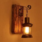 Applique murale vintage en bois et verre - art lanterne bar café restaurant chambre vintage - pour decoration ... Applique murale vintage en bois et verre - art lanterne bar café restaurant chambre vintage - pour decoration ...