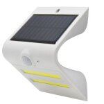 Applique solaire balisage + �clairage led avec d�tecteur de mouvement 15w 180 lumens 2 cob + 3 smd blanche ...