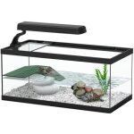 Aquarium pour tortues aquatiques - aquatlantis - tortum - noir - l40 x l20 x h18 cm