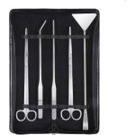 Aquarium aquascaping kit 5 en 1 inox aquarium tank plante aquatique outils ensembles pinces ciseaux spatule ...