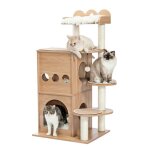 Pawz road arbre a chat en bois deluxe arbre  chat design moderne poteau  griffer grand plateforme grand ...