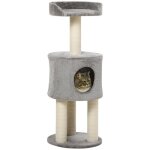 Pawhut - arbre � chat - panneau de particules - 40x40x103cm - gris