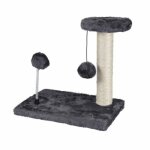 Arbre  chat - paris prix - 1 plateforme - 28 cm - gris - sisal & bois