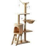 Arbre  chats multi - quipements griffoirs grattoirs plateformes niche chelle hamac jouets 40l x 30l ...