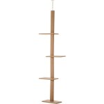 Pawhut - arbre  chat - panneaux de particule - 43x27x260cm - marron
