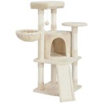 Arbre � chat en sisal griffoir grattoir tour de jeux pour chat - yaheetech - hauteur 107cm - beige