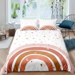 Arc - en - ciel et g�om�trique parure de lit 3 pieces 1 housse de couette 220 * 240cm et 2 taies doreillers ...