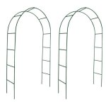 Arche de jardin - vidaxl - 40776 - m�tal - noir - 140x39x240cm