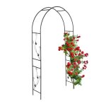 Relaxdays arche  rosiers en mtal portail jardin hxlxp: 227x114x37 cm tuteur solide pour plantes grimpantes ...
