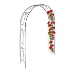 Relaxdays arche � rosiers en m�tal portail de jardin hxlxp�: 233 x 153 x 35 cm r�tro tuteur plantes grimpantes ...