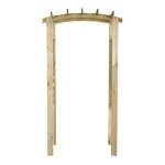 Arche de jardin - bois de pin massif - 110x60x210 cm - imprégné - couleur verte - treillis Arche de jardin - bois de pin massif - 110x60x210 cm - imprégné - couleur verte - treillis