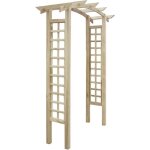 Arche en treillis pergola extensibleabris 150 x 50 x 220 cm bois