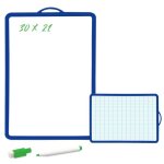 Ardoise blanche 30 x 21cm waytex 931259 double face grand format avec 1 feutre effaable  sec bouchon ...