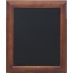 Ardoises murales noires pour caf�s et restaurants encadrement bois coloris wenge 30 * 40cm