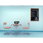 Ardoise murale rectangulaire 60 x 80 cm teck