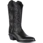 Ariat heritage r toe botte western en cuir pleine fleur pour femme en noir (noir 38. 5)