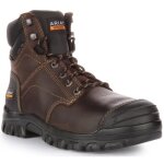 Ariat treadfast 6 bottes de travail � lacets en cuir imperm�able et � bouts en acier pour hommes en brun ...