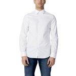 Chemise homme blanc coton - armani exchange - gr76353 - bouton - uni - t