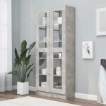 Armario - vidaxl - grigio cemento - 1 tiroir - 1 porte - 825x305x1855cm