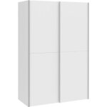 Armoire 2 portes coulissantes - blanc mat - l 120 x p 612 x h 1905 cm - ozzula