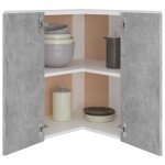 Armoire dangle suspendue - vingvo - gris béton - 57 cm x 57 cm x 60 cm - 2 portes - meuble de cuisine ... Armoire dangle suspendue - vingvo - gris béton - 57 cm x 57 cm x 60 cm - 2 portes - meuble de cuisine ...
