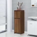 Armoire de bain - non spcifi - chne marron - 30x30x95 cm - bois dingnierie - montage facile