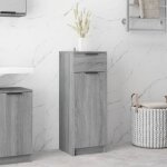 Armoire de bain - classique - sonoma gris - 32x34x90 cm - bois dingnierie - 1 tiroir