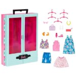 Armoire barbie - mattel - hkr92 - vtements et accessoires - rose et bleu