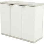 Armoire basse 3 portes intérieur - extérieur coloris beige - longueur 105 x profondeur 44 x hauteur 88 ... Armoire basse 3 portes intérieur - extérieur coloris beige - longueur 105 x profondeur 44 x hauteur 88 ...