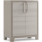 Armoire basse gulliver - keter - beige sable - 2 �tag�res r�glables - 80 x 44 x 100 cm