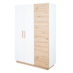 Armoire bébé 3 portes battantes lion - roba - blanc / chêne artisan - penderie et 6 Étagères Armoire bébé 3 portes battantes lion - roba - blanc / chêne artisan - penderie et 6 Étagères