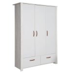 Armoire bébé 3 portes mila - roba - gris clair / chêne blanchi - penderie tiroirs et Étagères Armoire bébé 3 portes mila - roba - gris clair / chêne blanchi - penderie tiroirs et Étagères